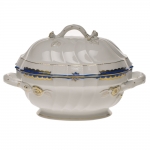Princess Victoria Blue Tureen with Branch Handles 9 1/2\ 9.5\ Height
2 Quarts
