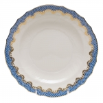 Fish Scale Blue Dessert Plate 