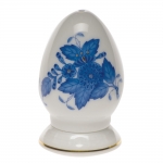 Chinese Bouquet Blue Single-Hole Pepper Shaker  The popular Oriental-inspired design originally named \Apponyi Flowers\ is particularly striking in the solid blue coloration, enhanced by accents of 24kt gold throughout. 