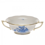 Chinese Bouquet Blue Cream Soup Cup 