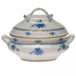 Chinese Bouquet Blue Tureen with Branch Handles 
10\ Height
4 Quarts
