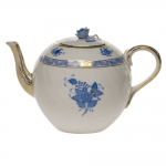 Chinese Bouquet Blue Tea Pot with Rose 5.5\ Height
36 Ounces