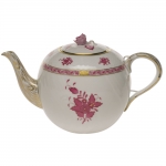 Chinese Bouquet Raspberry Tea Pot with Rose 5.5\ Height
36 Ounces


