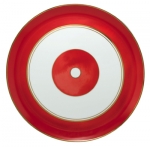 Cristobal Red Flat Cake Plate 12 1/4\ 12.25\ Diameter
