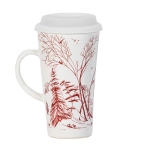 Country Estate Winter Frolic Travel Mug with Silicone Lid 