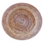 Rattan Round Plate Charger - Set of Four