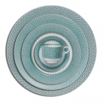 Green Lace Five Piece Place Setting 