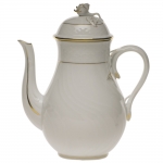 Golden Edge Coffeepot with Rose 8.5\ Height
36 Ounces
