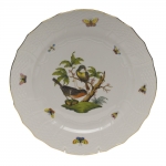 Rothschild Bird Service Plate, Motif #2 Many connoisseurs consider this pattern, first created in 1850 for the Rothschild family of Europe, to be the epitome of hand painting on porcelain. Twelve different motifs portray a 19th century tale about Baroness Rothschild, who lost her pearl necklace in the garden of her Vienna residence. Several days later it was found by her gardener, who saw birds playing with it in a tree.