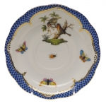 Rothschild Bird Blue Border Tea Cup Saucer - Motif #10 