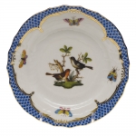 Rothschild Bird Blue Border Bread and Butter Plate, Motif #5 