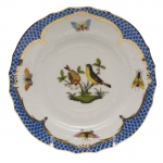 Rothschild Bird Blue Border Bread and Butter Plate, Motif #7 