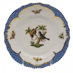 Rothschild Bird Blue Border Bread and Butter Plate, Motif #12 