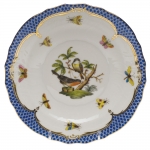 Rothschild Bird Blue Border Salad Plate, Motif #2 