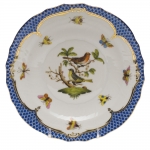 Rothschild Bird Blue Border Salad Plate, Motif #3 