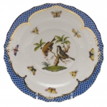 Rothschild Bird Blue Border Salad Plate, Motif #12 