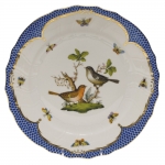 Rothschild Bird Blue Border Dinner Plate, Motif #5 
