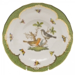 Rothschild Bird Green Border Dessert Plate - Motif #5 