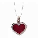 Red Enamel Heart Pendant with chain 1\ x 1\ Red Enamel Heart Pendant with Chain
18\ Sterling Silver Chain
