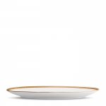Soie Tressee Gold Small Oval Platter 14