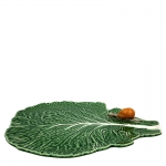 Cabbage Leaf Platter  The Cabbage Leaf Platter makes for a fun way to serve your favorite appetizers or desserts for a summer time party. The snail adds a cute accent.