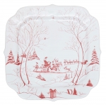 Country Estate Winter Frolic Ruby Santa\'s Cookie Tray  12.25\ Square

Made of Ceramic Stoneware
Oven, Microwave, Dishwasher, and Freezer Safe

Made in Portugal