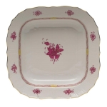 Chinese Bouquet Raspberry Square Fruit Dish 11\ 11\ Square


