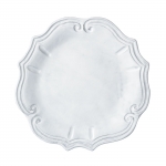 Incanto White Baroque Dinner Plate  Mix and match the Incanto White Baroque Dinner Plates with our other patterns in Incanto to create your own unique setting.

Dishwasher safe - We recommend using a non-citrus, non-abrasive detergent on the air dry cycle and not overloading the dishwasher. Hand washing is recommended for oversized items.

Microwave safe - The temperature of handmade, natural clay items may vary after microwave use. We recommend allowing items to cool before taking them out of the microwave or using an oven mitt.

Freezer safe - Items can withstand freezing temperatures, but please allow them to return to room temperature before putting them into the oven.