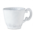 Incanto White Lace Mug Mix and match your Incanto White Lace Mug with others for your own, unique setting. 

Dishwasher safe - We recommend using a non-citrus, non-abrasive detergent on the air dry cycle and not overloading the dishwasher. Hand washing is recommended for oversized items.

Microwave safe - The temperature of handmade, natural clay items may vary after microwave use. We recommend allowing items to cool before taking them out of the microwave or using an oven mitt.

Freezer safe - Items can withstand freezing temperatures, but please allow them to return to room temperature before putting them into the oven.