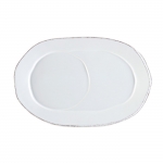 Lastra White Oval Tray The Lastra White Oval Tray is a chic, sophisticated shape, and its grooves were designed to fit the Lastra Jumbo Cup or Small Handled Bowl. 
