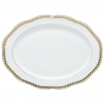 Golden Laurel Oval Platter 