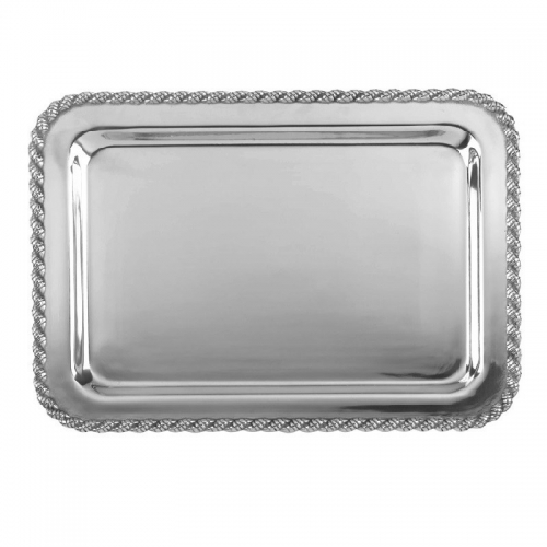 LVH Medium Rectangular Tray 14.5\ 10.75\ Width x 14.5\ Length
Cast Aluminum

Cast Aluminum Care & Use:  Hand wash in warm, soapy water and towel dry. Never wash in the dishwasher! To prevent discoloration, do not store food on or in your aluminum products. 

Do not leave in water or any other liquid for a long period of time. This product cannot be used in a microwave. Polish with a good pewter or silver polish. To remove scratches, use a high-quality silver polishing cloth. Aluminum products can be used in both the freezer and the oven.



