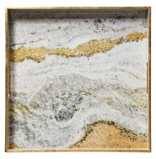 Golden Granite Lacquer Tray
