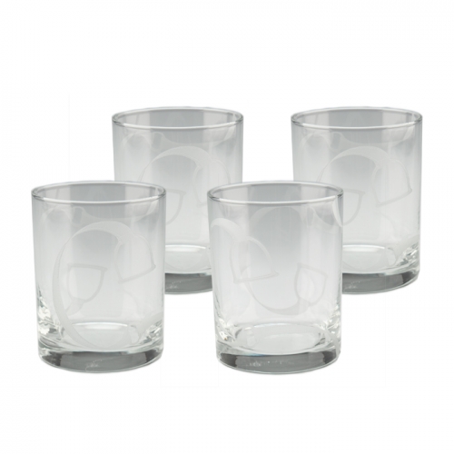 LVH Stirrup & Strap Double Old Fashioned, Set of Four