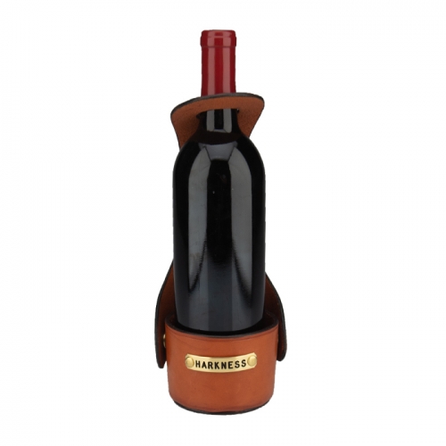 Custom Leather Wine Server with Cork 11.5\ x 4\ 
Choose your leather - Handmade in Kentucky
Bottle cork and brass plate included
Complimentary embossing

As each piece is handmade and made-to-order, please contact the store to check availability and delivery timing.