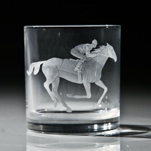 LVH Thoroughbred DOF Glass 3.75\ 3.75\ Height
3.5\ Width
14.75 oz
Copper wheel engraved motif, ready for personalization.





