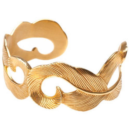 14K Gold Mallard Feather Bracelet