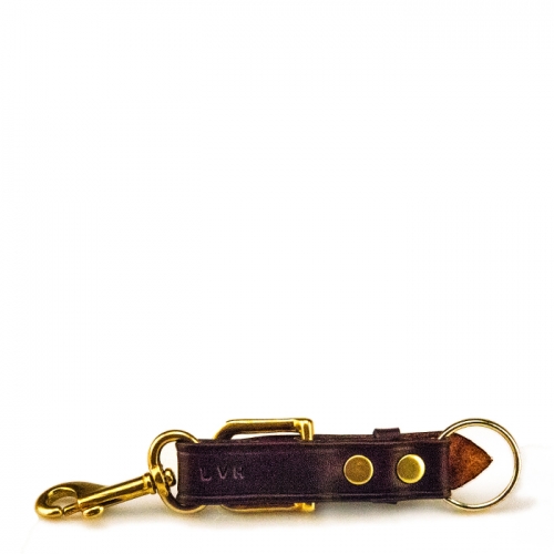 Buckle Key Ring with Personalized Brass Plate
