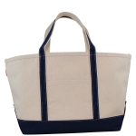 Large Navy Boat Tote
