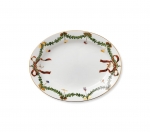 Star Fluted Christmas Oval Platter