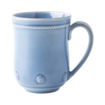Berry & Thread Chambray Mug Rimmed with a simple thread and adorned with a sprinkling of berries, this iconic dinnerware collection embraces historic motifs in a sublime blue hue. Add a splash of elegance to your daily routine with this charming mug that is perfectly sized.