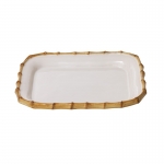 Bamboo Rectangular Platter 12\ Length x 9.5\ Width
Made of Ceramic Stoneware
Made in Portugal