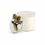 Pine Cone Candle - White