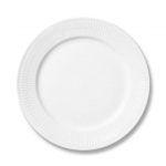 White Fluted Dinner Plate 10.75\ Diameter