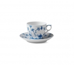 Blue Fluted Plain Tea Cup and Saucer