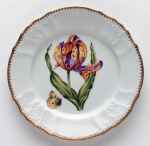 Old Master Tulips Purple and Yellow Tulip Salad Plate  