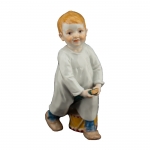 Child with Stick and Drum Hand painted in Meissen, Germany