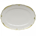  Princess Victoria Green Oval Platter 15\ 15\ Length x 11.5\ Width