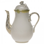 Princess Victoria Green Coffee Pot with Rose 8.5\ Height
36 Ounce