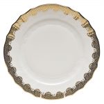 Fish Scale Gold Dinner Plate 